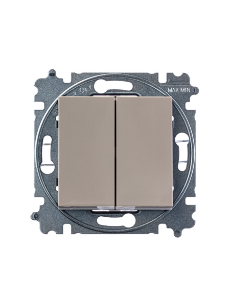 Купить ABB EPJ Levit кофе макиато / белый Выключатель 2-клавишный, 2CHH590545A6018