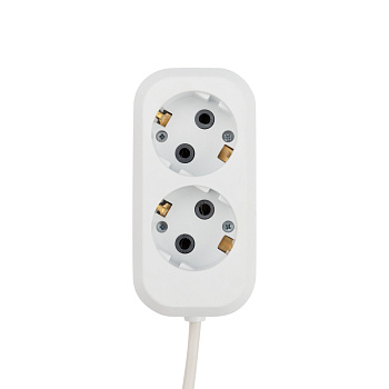 PROconnect Удлинитель 2 гнезда, 5 м, 3х0.75 мм², с/з, белый 11-7203