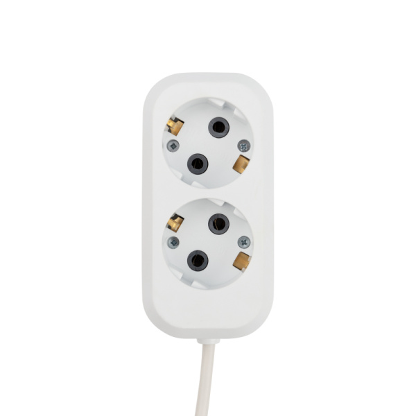 PROconnect Удлинитель 2 гнезда, 5 м, 3х0.75 мм², с/з, белый 11-7203