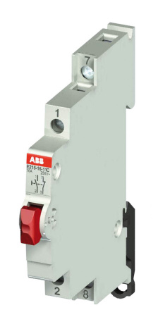ABB E215-16-11C Кнопка без подсветки красная на DIN-рейку 2CCA703151R0001
