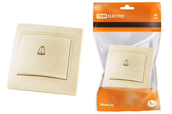 TDM Кнопка звонковая 6А сл. кость "Таймыр" SQ1814-0109