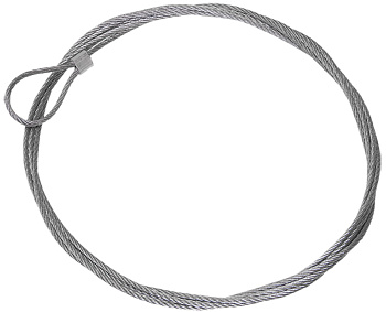 IEK Стальной трос с петлей 1 м.
