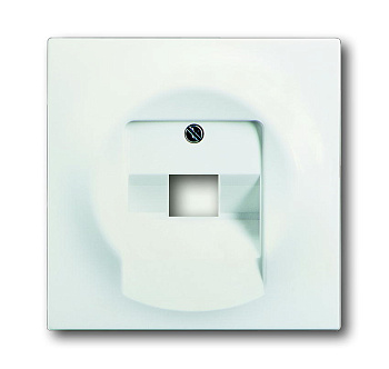 ABB BJE Impuls Белый бархат Накладка 1-й ТЛФ и комп розетки наклонной (мех 213/16) 2CKA001753A0194