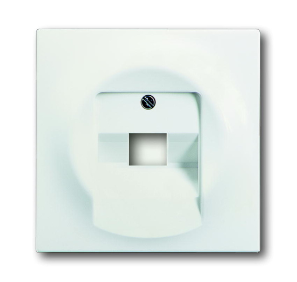 ABB BJE Impuls Белый бархат Накладка 1-й ТЛФ и комп розетки наклонной (мех 213/16) 2CKA001753A0194