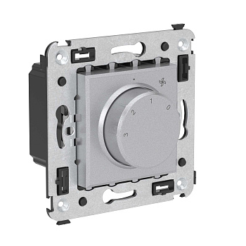 DKC Механизм управления вентиляторами в стену, "Avanti", "Закаленная сталь"