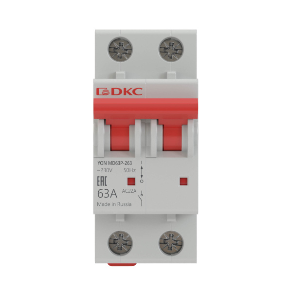 Купить DKC YON pro Выключатель нагрузки модульный MD63P 2P 63А