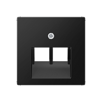 JUNG A Flow/A 550 Черный матовый Накладка на двойные UAE-розетки A569-2BFPLUASWM