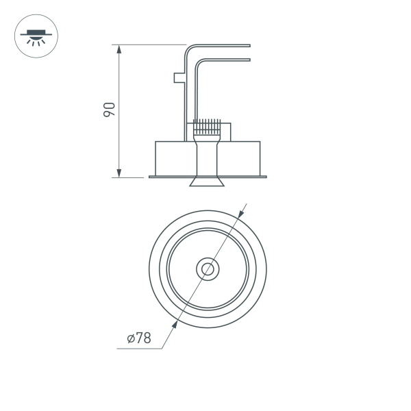 Купить Arlight Светильник CL-SIMPLE-R78-9W Warm3000 (BK, 45 deg) (IP20 Металл, 3 года) 028147