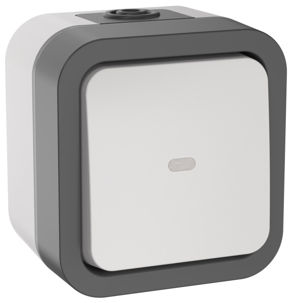 IEK TORS Переключатель однокл. с ин. 10А IP55 TS202 белый