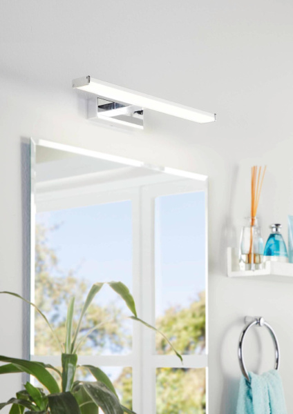 Купить Eglo Подсветка LED для зеркал PANDELLA 1, 7,4W(LED), L400, IP44, сталь, хром, серебро/пластик, белый 96064