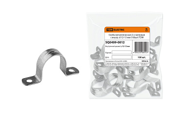 TDM Скоба металлическая 2-х лапковая с внутр. d 12-13 мм (100шт) SQ0409-0012