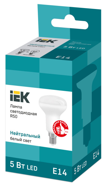 Купить IEK Лампа светодиодная ECO R50 рефлектор 5Вт 230В 4000К E14