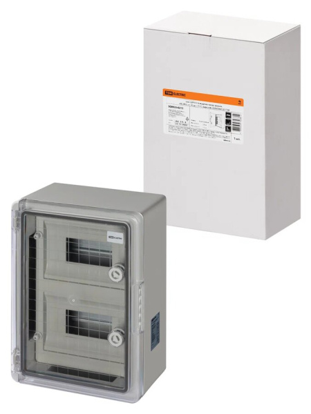 TDM Бокс ЩРН-П-16 модулей, прозр. крышка, ABS, IP65, от -45 до +75 °С, навесной, (250х350х150) SQ0933-0215