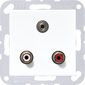 JUNG 2x Cinch Audio (RCA) / Stereo разъем (TRS 3.5 mm), белый MAA1011WW