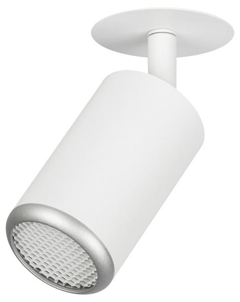 Встраиваемый светильник алюминиевый ЭРА KL106 WH/SL MR16 GU5.3 белый/серебро матовый