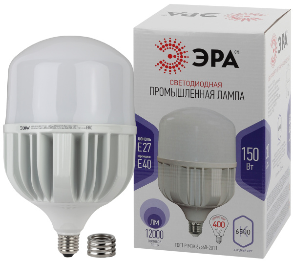 ЭРА Лампа светодиодная LED POWER T160-150W-6500-E27/E40 ЭРА (диод колокол 150Вт холодный E27/E40) (6/96)