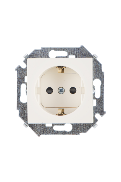 Купить Simon 15 Бежевая Розетка с/з, со шторками, 16А, 250В, винт.зажим 1591443-031