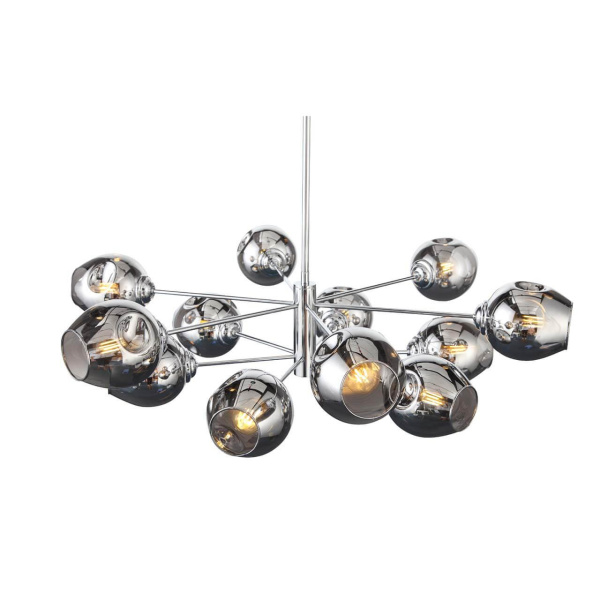 ST Luce SL1500.103.12 Светильник подвесной Хром/Дымчатый E14 12*40W Купить ST Luce SL1500.103.12 Светильник подвесной Хром/Дымчатый E14 12*40W
