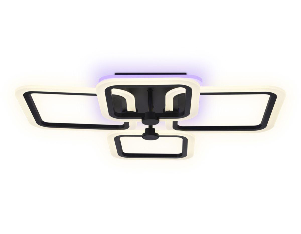 Купить Ambrella Потолочный светодиодный светильник с пультом FA531/2+2 BK черный 105W 580*420*130 (ПДУ РАДИО 2.4G)