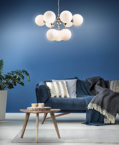 Купить ST LUCE SL549.103.09 Люстра подвесная  Хром/Белый E27 9*60W