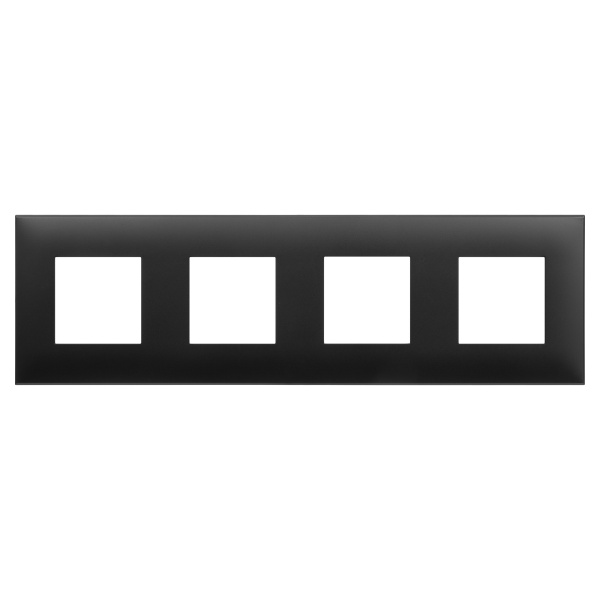 DKC Рамка "Avanti", "Черный матовый", 4 поста (8 мод.)
