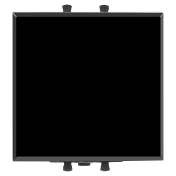 DKC Переключатель одноклавишный модульный, "Avanti", "Черный квадрат", 2 модуля