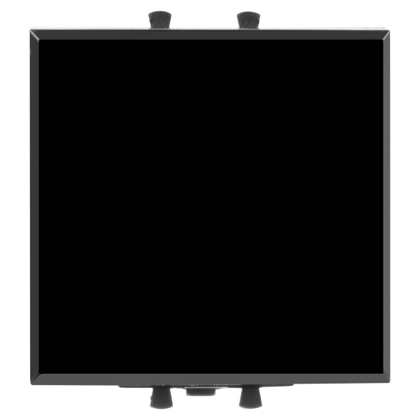 DKC Переключатель одноклавишный модульный, "Avanti", "Черный квадрат", 2 модуля