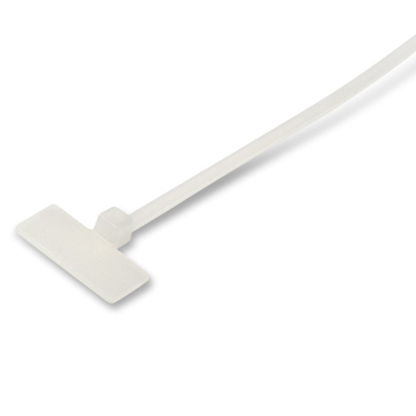 Hyperline GTK-110MC Стяжка нейлоновая неоткрывающаяся, безгалогенная (halogen free), 110x2.5 мм, полиамид 6.6, -40°C - +85°C, с площадкой для маркера 16067