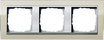 Gira Event Clear Песочный/Алюминий Рамка 3-ая 0213776