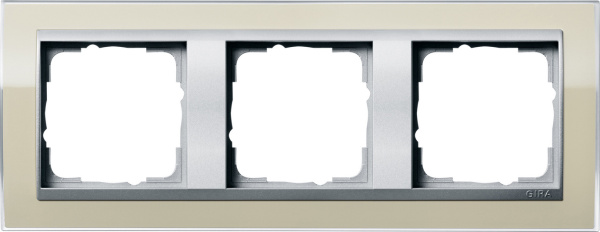 Gira Event Clear Песочный/Алюминий Рамка 3-ая 0213776