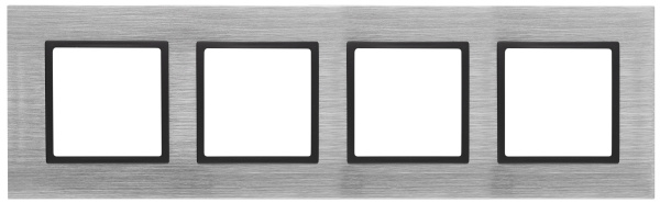 ЭРА 14-5204-41 Elegance Сталь/антрацит Металл Рамка 4-ая