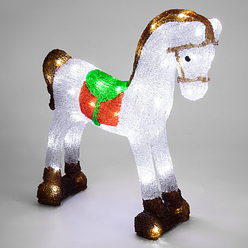 NEON-NIGHT Акриловая светодиодная фигура «Лошадка» 38х13х38 см, 60 светодиодов, IP65, понижающий трансформатор в комплекте 513-332