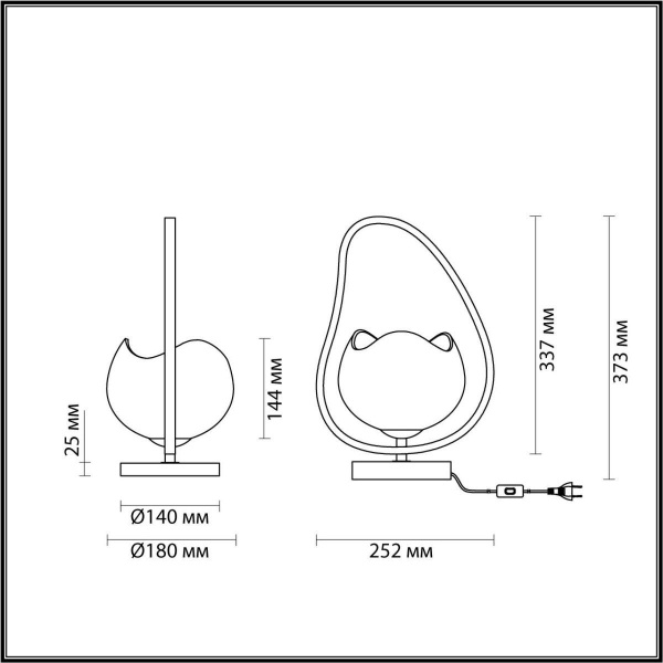 Купить Odeon Light 4873/1T MODERN ODL_EX22 49 золотой/белый/стекло Настольная лампа E14 1*40W WATERLILY