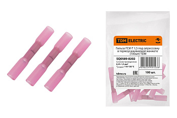 TDM Гильза ГСИ-Т 1,5 под опрессовку в термоусаживаемой манжете (100шт) SQ0589-0202