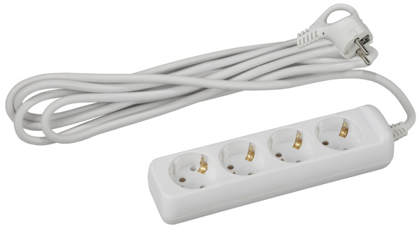 ЭРА U-4e-3m Удлинитель c заземлением., 4гн, 3м, ПВС, 3х1мм2, 16А