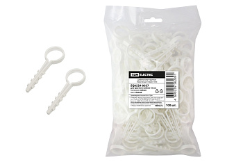 TDM Дюбель-хомут круглый 16мм белый (100шт) SQ0539-0037