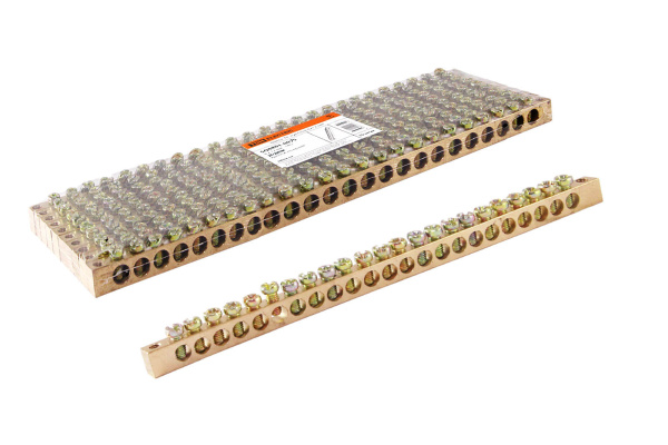 TDM Шина "N" нулевая 8x12мм 24/2 (24 группы/крепеж по краям) SQ0801-0075