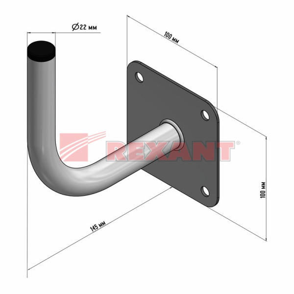 Купить Кронштейн эфирный 14,5см Г-образный Rexant 34-0580
