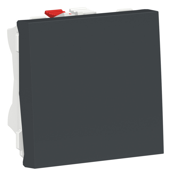 Купить SE Unica Modular Антрацит Переключатель 1-клавишный, сх. 6, 10 AX, 250В, 2 модуля NU320354