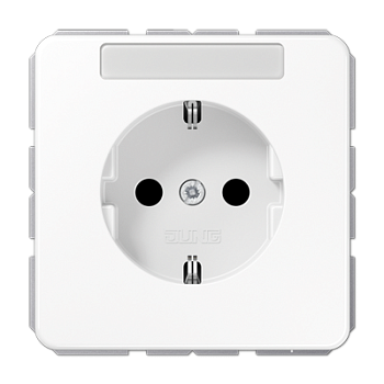 JUNG Штепсельная розетка SCHUKO 16A 250V~ с полем для надписи белая CD1520NAWW