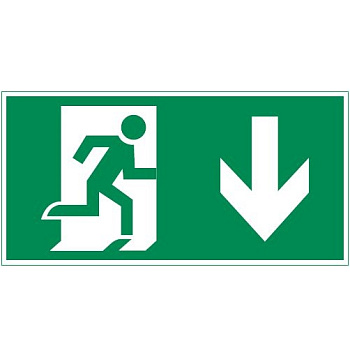 Varton пиктограмма "ФИГУРА / СТРЕЛКА ВНИЗ" 400х200мм для аварийно-эвакуационного светильника Vault V5-EM03.60.013.021