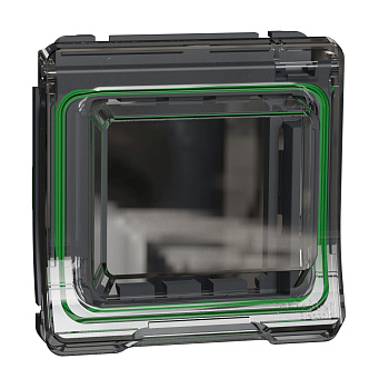 SE MUREVA STYL IP55 АНТРАЦИТ Накладка с крышкой для механизмов Unica New, Altira MUR35110