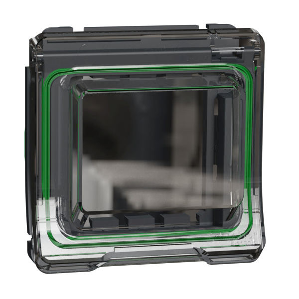 SE MUREVA STYL IP55 АНТРАЦИТ Накладка с крышкой для механизмов Unica New, Altira MUR35110