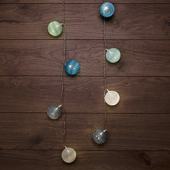 NEON-NIGHT Тайские фонарики «Северное сияние» 3,5 м, прозрачный ПВХ, 20 LED, теплый белый, питание 2 х АА (батарейки не в комплекте) 303-086