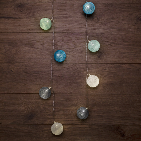 NEON-NIGHT Тайские фонарики «Северное сияние» 3,5 м, прозрачный ПВХ, 20 LED, теплый белый, питание 2 х АА (батарейки не в комплекте) 303-086