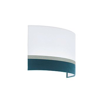 Eglo 39556 Бра SPALTINI, 2x40W(E14), сталь, белый/текстиль, белый, серебряный, синий