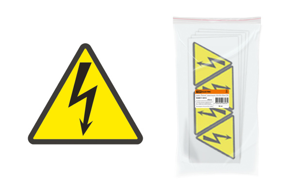 TDM Символ "Молния" (треугольник) 100х100х100мм SQ0817-0016