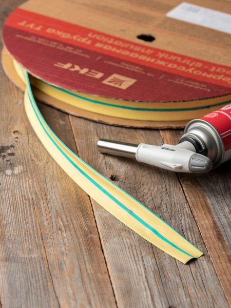 Купить EKF PROxima Термоусаживаемая трубка ТУТ нг 25/12,5 жел-зел рулон