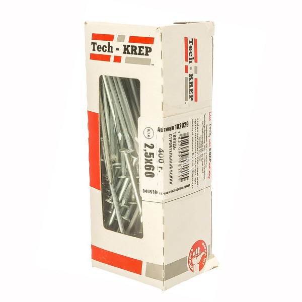Tech-Krep Гвоздь строительный оцинк. 2,5х60 (400 г) - коробка с ок 102029