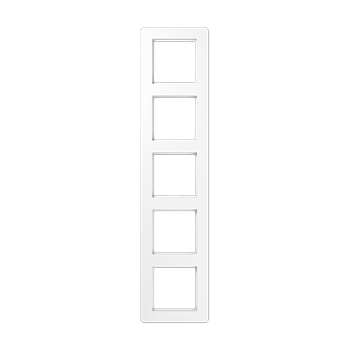 JUNG A Flow Белый Рамка 5-ая для вертикальной и горизонтальной установки AF585BFWW